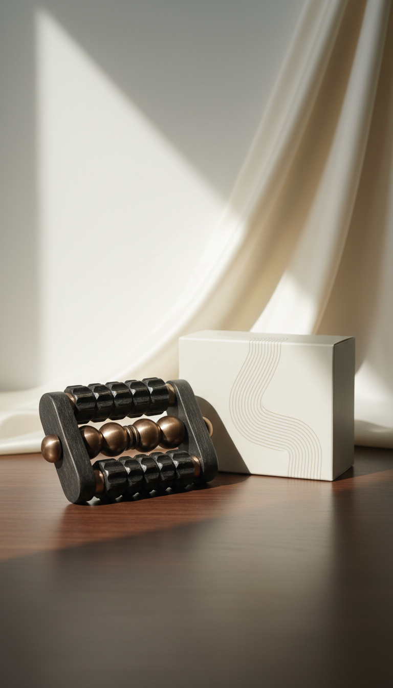 Ergonomic foot massage roller