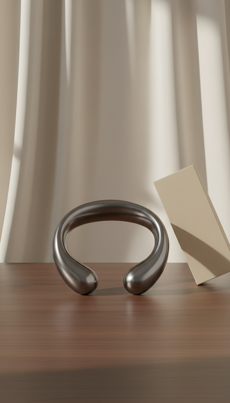 Polished metal neck massager