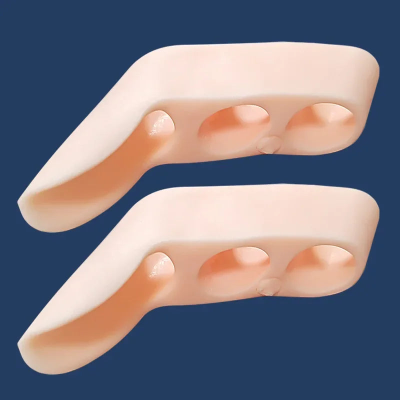 Unisex Silicone Toe Separators Breathable Hallux Valgus Buffer Foot Care Tools for Straighter Toes - 1 Pair