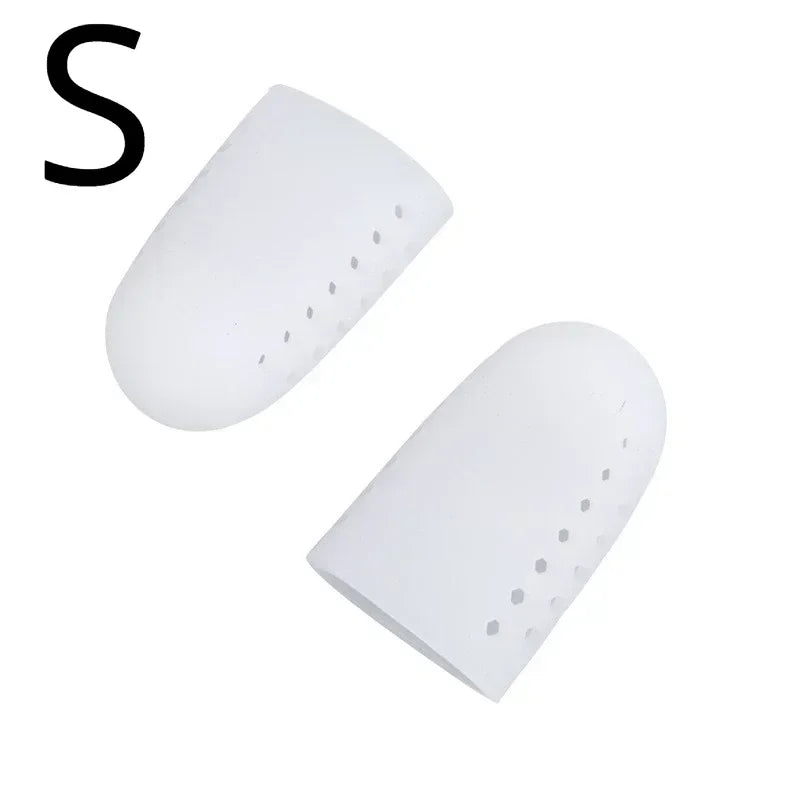 White Breathable Toe Protectors Sleeve Bunion Pads Cushion Big Toe Guards Silicone Toe Covers for Protection of Ingrown Toenails