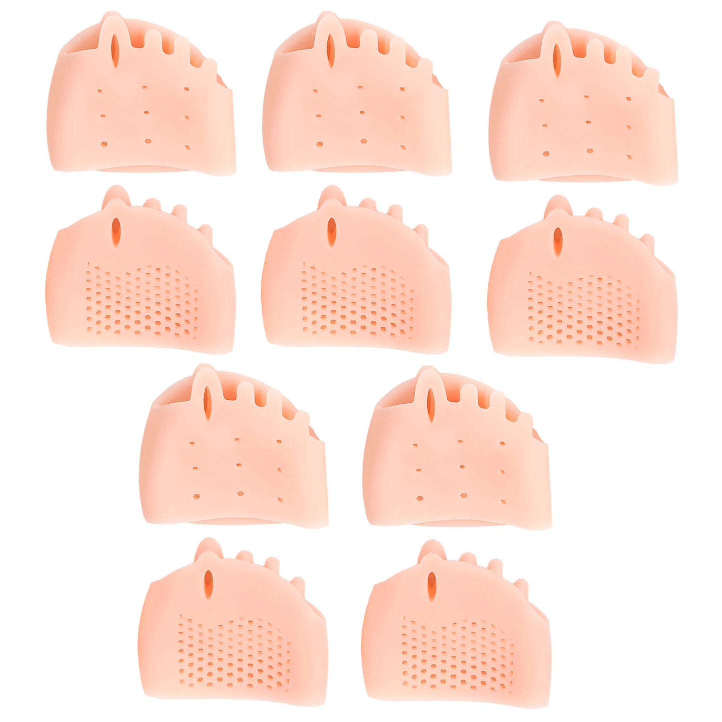 2/4/6/8/10Pcs Silicone Forefoot Pads Gel Insole Toe Separator Cushion Pain Relief Insoles Finger Toe Valgus Corrector Gel Pads