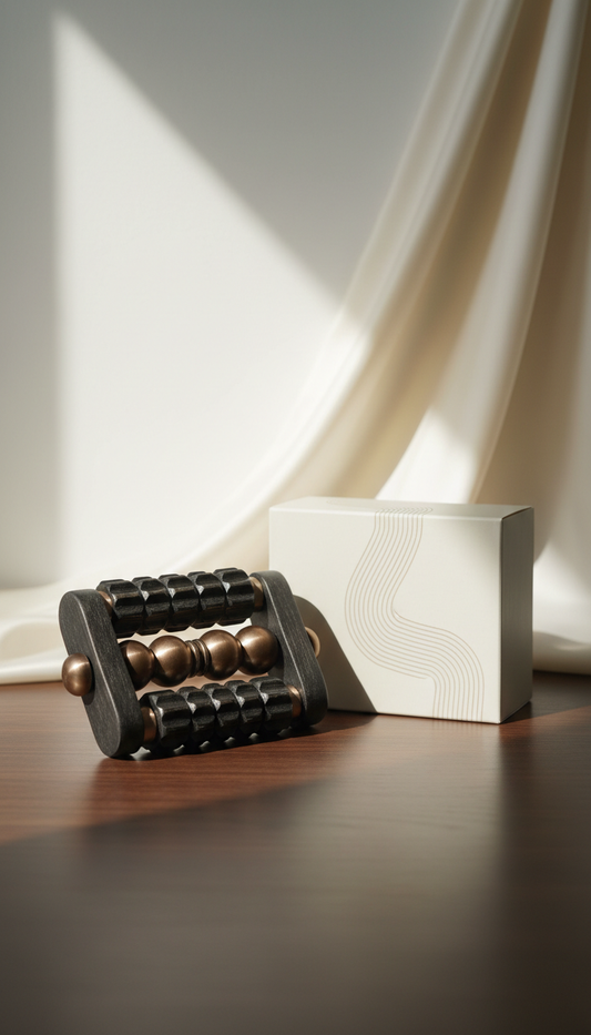 Ergonomic foot massage roller