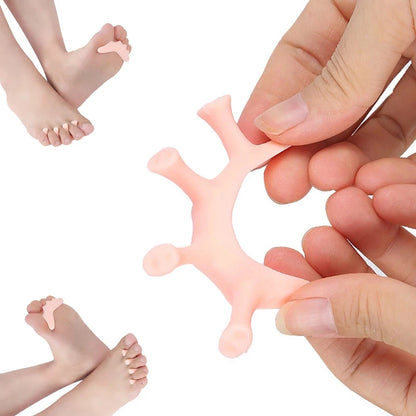 1/5/10Pair Silicone Toe Separator Hallux Valgus Hammer Straightener Protector Corrector Insole Bones Overlapping Spacer Pedicure