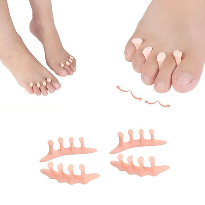 1/5/10Pair Silicone Toe Separator Hallux Valgus Hammer Straightener Protector Corrector Insole Bones Overlapping Spacer Pedicure