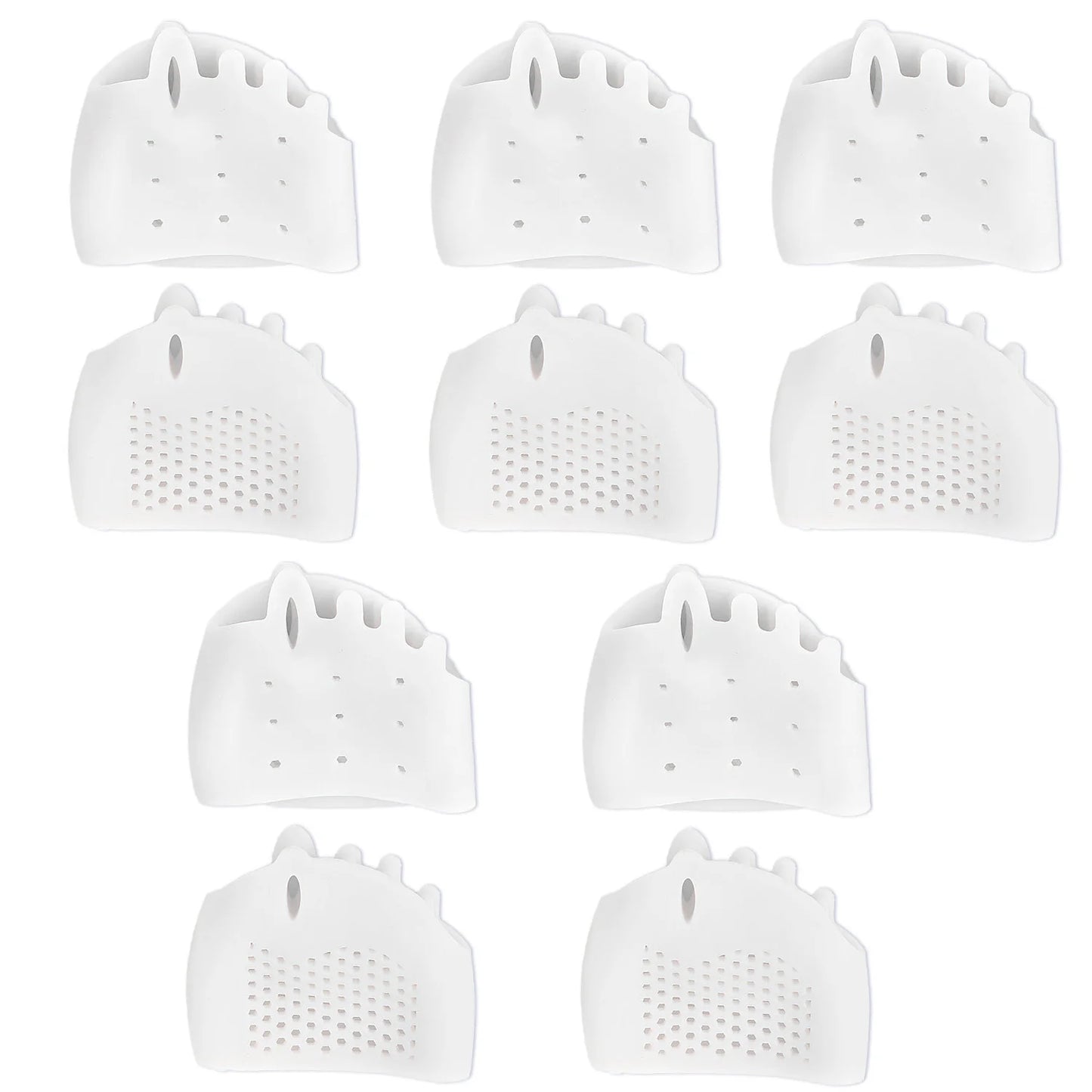 2/4/6/8/10Pcs Silicone Forefoot Pads Gel Insole Toe Separator Cushion Pain Relief Insoles Finger Toe Valgus Corrector Gel Pads