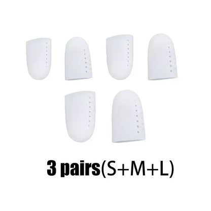 White Breathable Toe Protectors Sleeve Bunion Pads Cushion Big Toe Guards Silicone Toe Covers for Protection of Ingrown Toenails