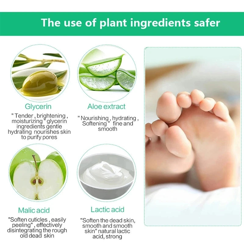 12pcs=6pair Dead Skin Remover Foot Mask Exfoliating Feet Mask Socks For Pedicure Peeling Heels Foot Mask Aloe Vera Feet Mask