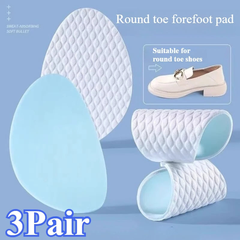1/3/5Pair Disposable Forefoot Pad Sweat Absorbing Breathable Shoe Inserts Wood Pulp High Heels Soft Cushion Foot Pads