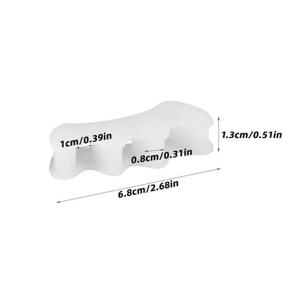 1/2Pairs Gel Soft Silicone Toe Finger Separator 3 Hole Hallux Valgus Orthopedic Spacers Bunion Overlapping Hammer Foot Corrector