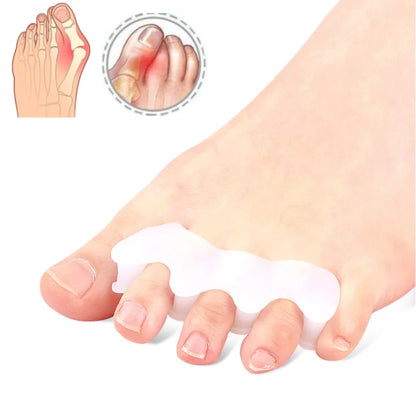 1/2Pairs Gel Soft Silicone Toe Finger Separator 3 Hole Hallux Valgus Orthopedic Spacers Bunion Overlapping Hammer Foot Corrector