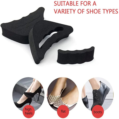 1/2Pair Toe Plug Soft Sponge Half Insoles Reusable Toe Filler Inserts Shoes Adjustable Big Foot Brace Pad Unisex Shoe Inserts