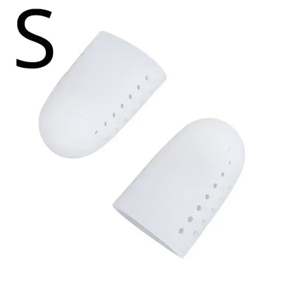 White Breathable Toe Protectors Sleeve Bunion Pads Cushion Big Toe Guards Silicone Toe Covers for Protection of Ingrown Toenails
