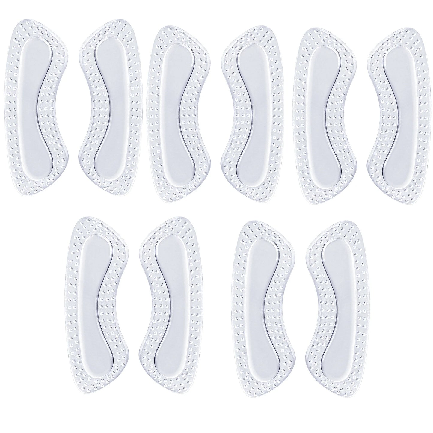 1/2/3/4/5Pairs Adjustable Size GEL Heel Protectors Women Silicone Cushion Non Slip Shoe Pads for High Heels Foot Care Insoles