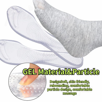 1Pair Seven Point Pad Self-adhesive Clip Shipping Silicone Insole Full Palm Exercise Thickened Ultra-soft Bottom Comfortable