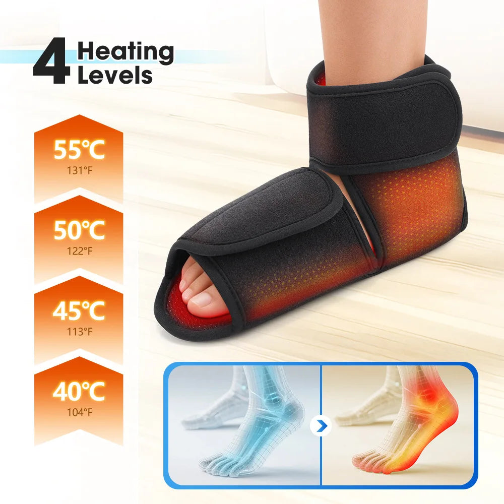 1/2Pcs Electric Ankle Massager Air Bag Compression Warming Foot Pressure Relaxation Protection Support Feet Massageador Tool