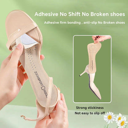 Leather Self-adhesive Insoles for Women High-heels Sandals Anti Slip Breathable and Sweat-absorbent Shoe Pad Adhesive Stickers