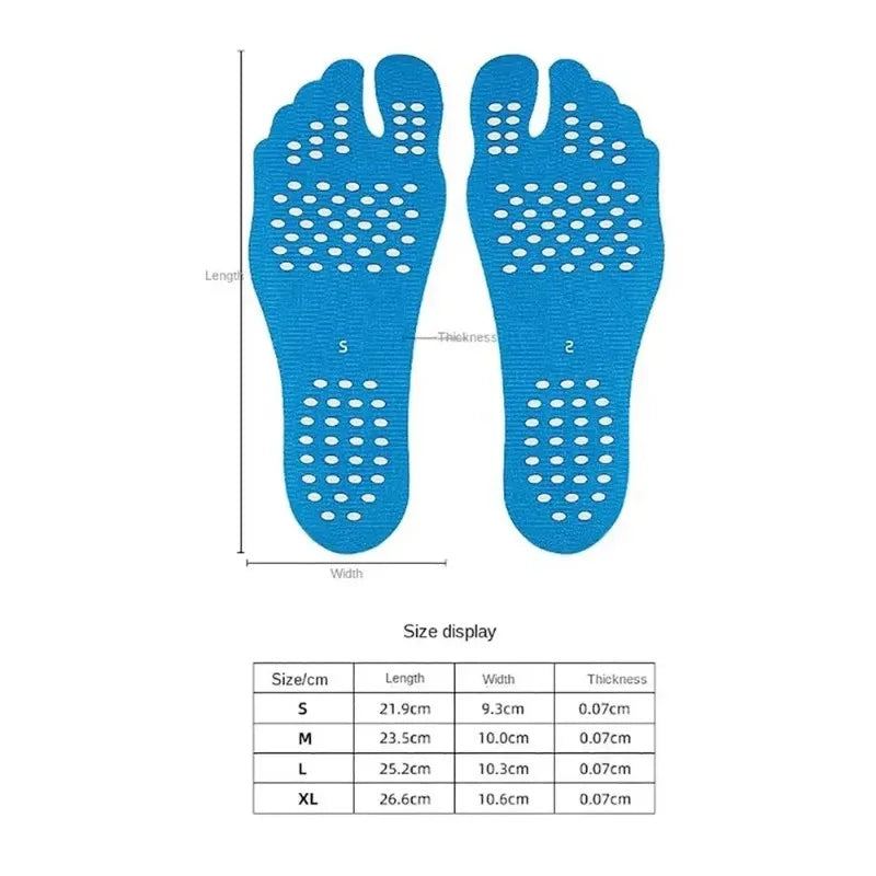 Beach Foot Pads Barefoot Adhesive Invisible Shoes Stick on Foot Pad Stickers Stick on Soles Anti-Slip Waterproof Foot Care Tools