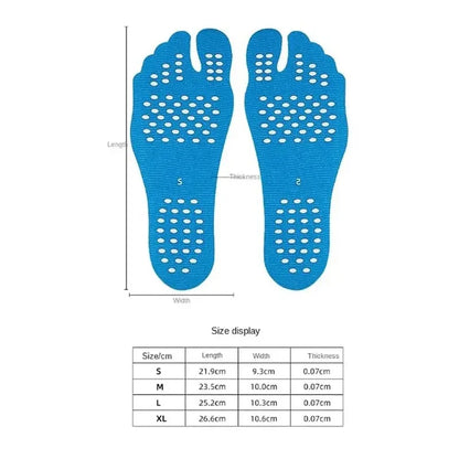 Beach Foot Pads Barefoot Adhesive Invisible Shoes Stick on Foot Pad Stickers Stick on Soles Anti-Slip Waterproof Foot Care Tools