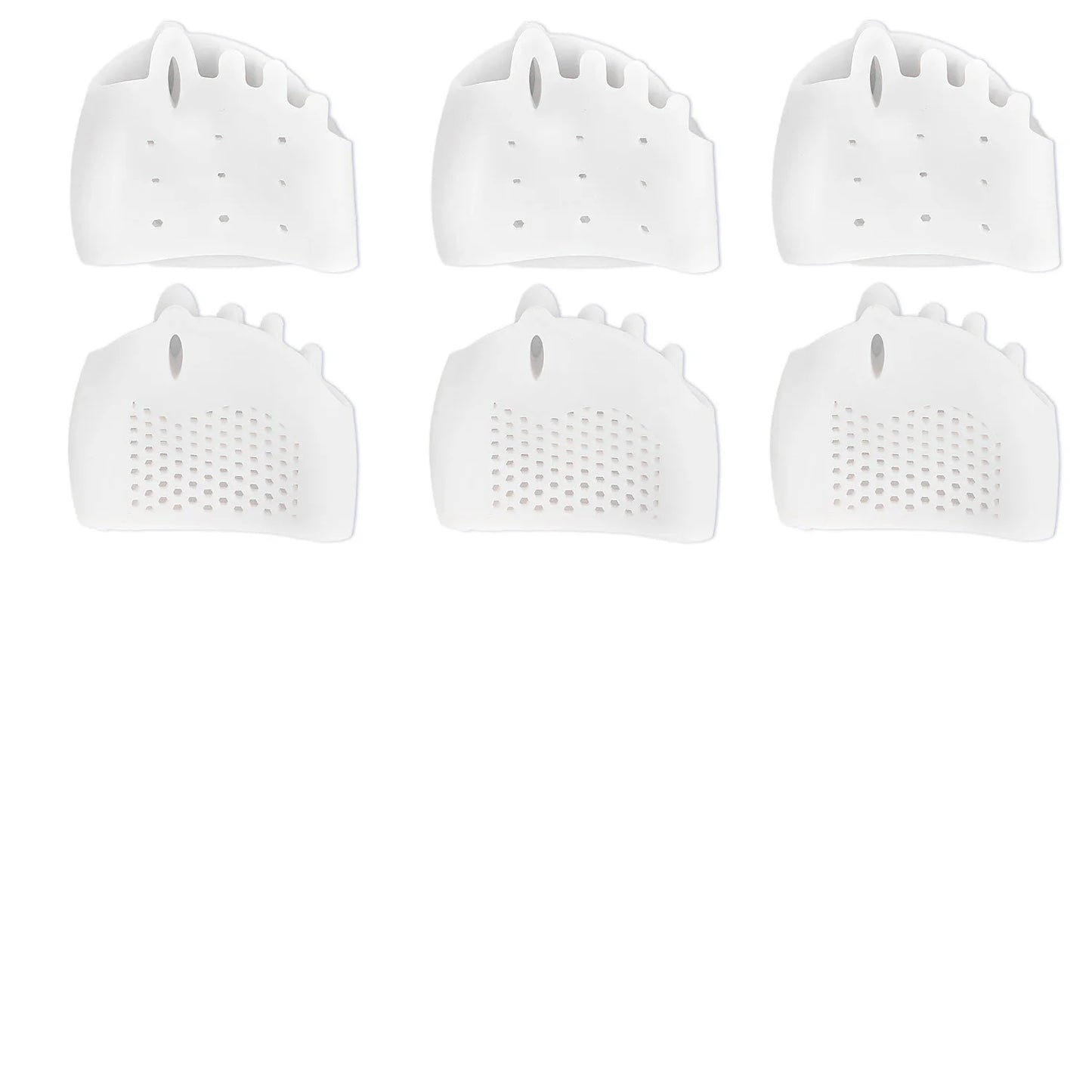 2/4/6/8/10Pcs Silicone Forefoot Pads Gel Insole Toe Separator Cushion Pain Relief Insoles Finger Toe Valgus Corrector Gel Pads