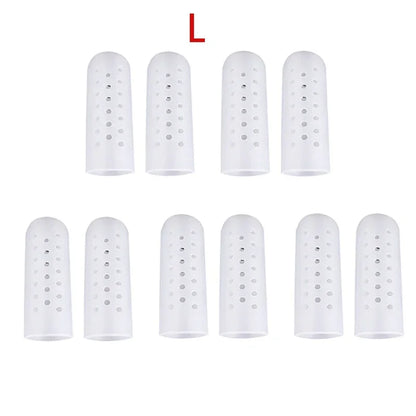 White Breathable Toe Protectors Sleeve Bunion Pads Cushion Big Toe Guards Silicone Toe Covers for Protection of Ingrown Toenails