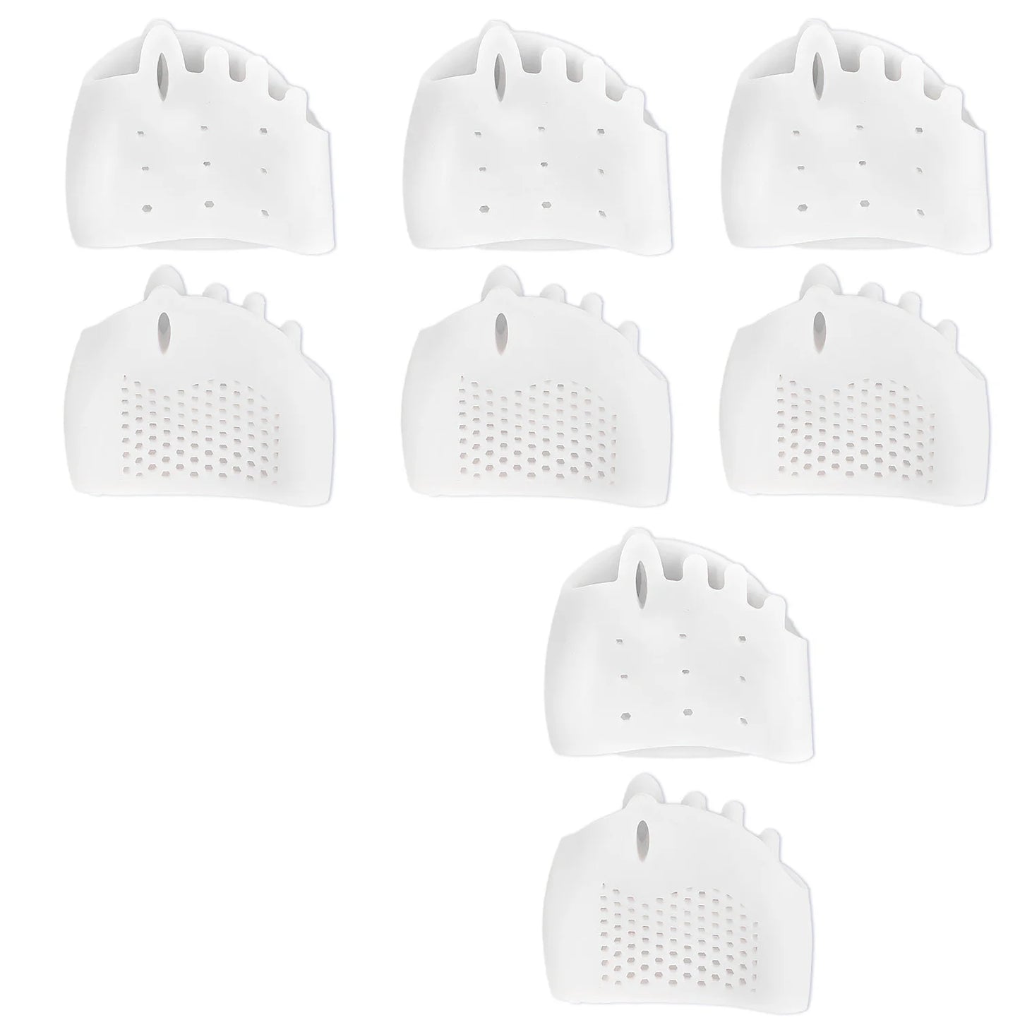 2/4/6/8/10Pcs Silicone Forefoot Pads Gel Insole Toe Separator Cushion Pain Relief Insoles Finger Toe Valgus Corrector Gel Pads