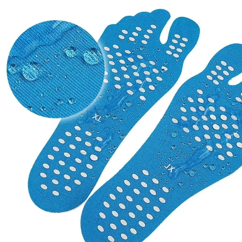 Beach Foot Pads Barefoot Adhesive Invisible Shoes Stick on Foot Pad Stickers Stick on Soles Anti-Slip Waterproof Foot Care Tools