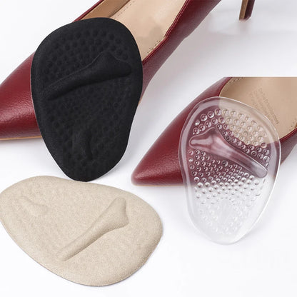 2Pair Silicone Metatarsal Pads for Shoes Non-Slip Self-Adhesive Forefoot Gel Foot Pads Sandals High Heels Shoe Insoles for Women