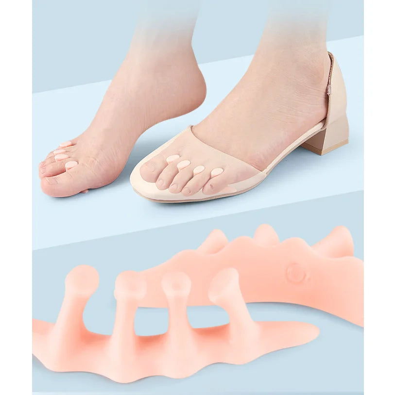 1/5/10Pair Silicone Toe Separator Hallux Valgus Hammer Straightener Protector Corrector Insole Bones Overlapping Spacer Pedicure