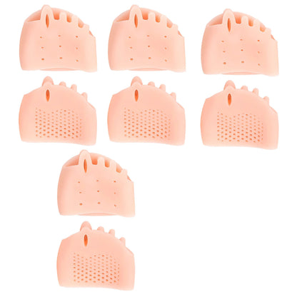 2/4/6/8/10Pcs Silicone Forefoot Pads Gel Insole Toe Separator Cushion Pain Relief Insoles Finger Toe Valgus Corrector Gel Pads