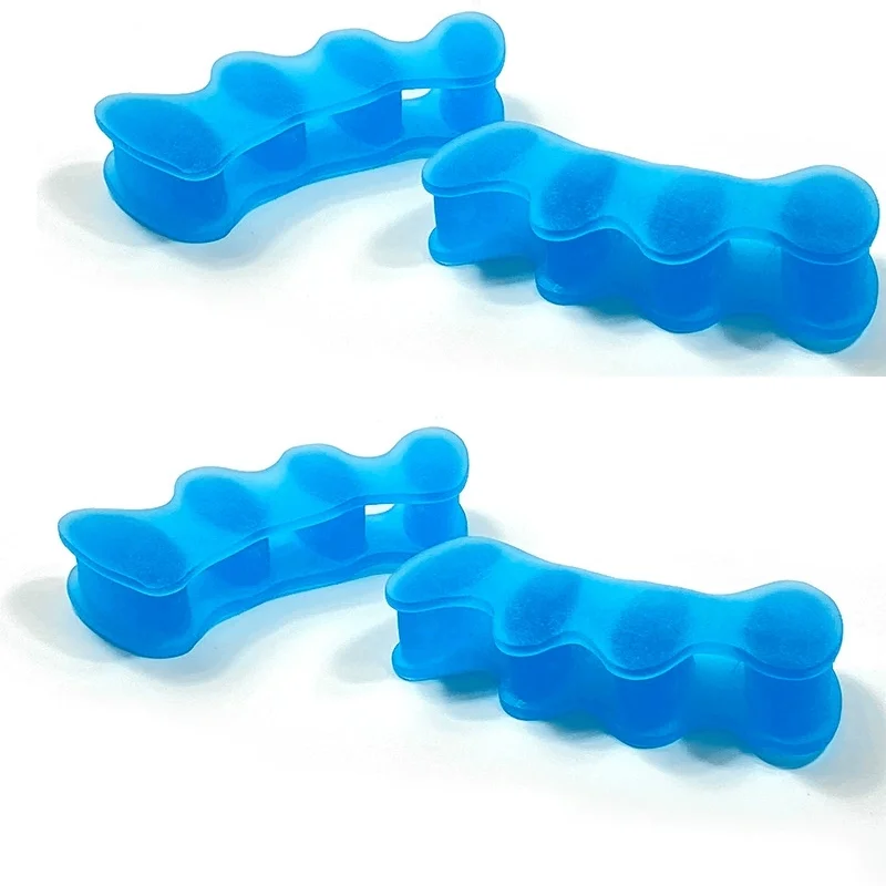 1/2Pairs Gel Soft Silicone Toe Finger Separator 3 Hole Hallux Valgus Orthopedic Spacers Bunion Overlapping Hammer Foot Corrector