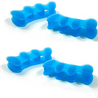 1/2Pairs Gel Soft Silicone Toe Finger Separator 3 Hole Hallux Valgus Orthopedic Spacers Bunion Overlapping Hammer Foot Corrector