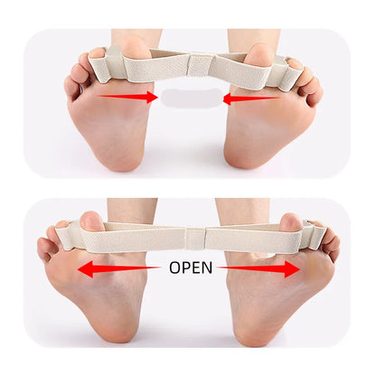 1Pcs Hallux Valgus Corrector Big Toe Stretcher Separator Bunion Pain Relief Belt Recovery Training Exerciser Strap Toe Separator