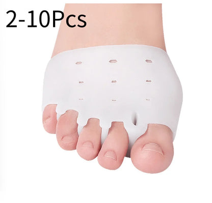 2/4/6/8/10Pcs Silicone Forefoot Pads Gel Insole Toe Separator Cushion Pain Relief Insoles Finger Toe Valgus Corrector Gel Pads