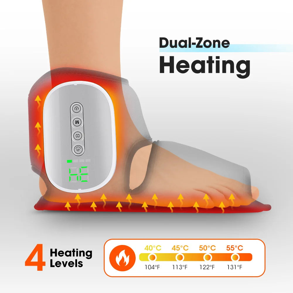 1/2Pcs Electric Ankle Massager Air Bag Compression Warming Foot Pressure Relaxation Protection Support Feet Massageador Tool
