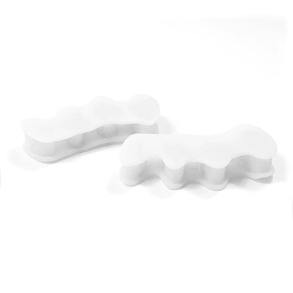 1/2Pairs Gel Soft Silicone Toe Finger Separator 3 Hole Hallux Valgus Orthopedic Spacers Bunion Overlapping Hammer Foot Corrector
