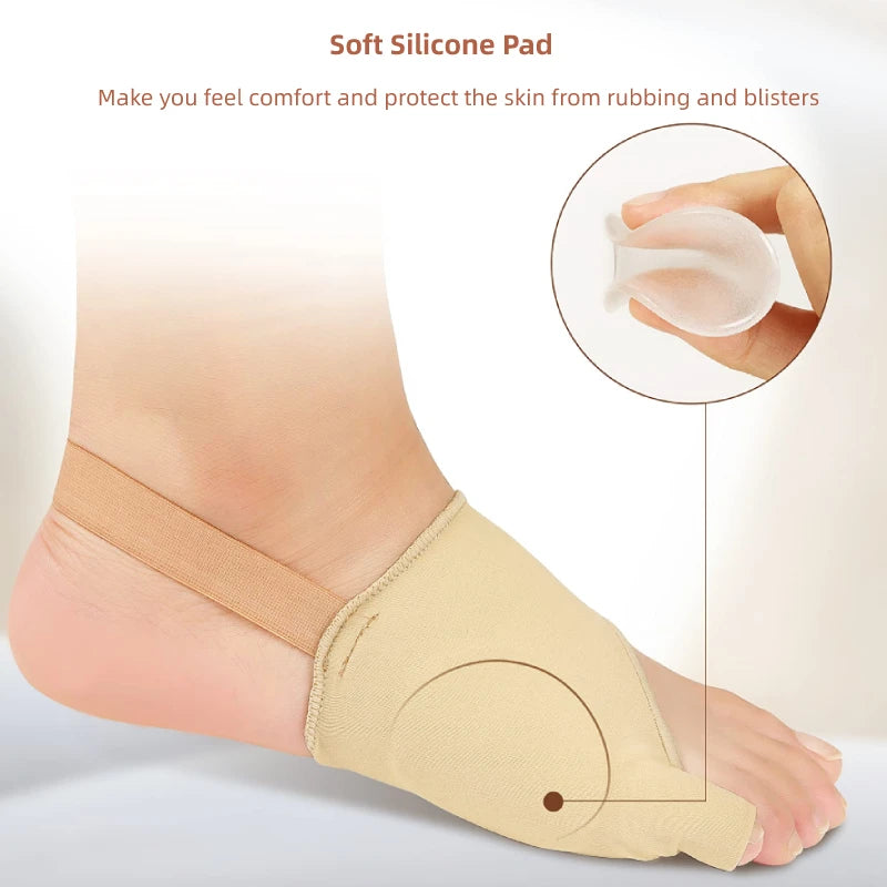 2pieces=1pair Little Toe Bunion Corrector Toe Strap Silicone Gel Hallux Valgus Cushions Spacer Feet Care Straightener Orthopedic