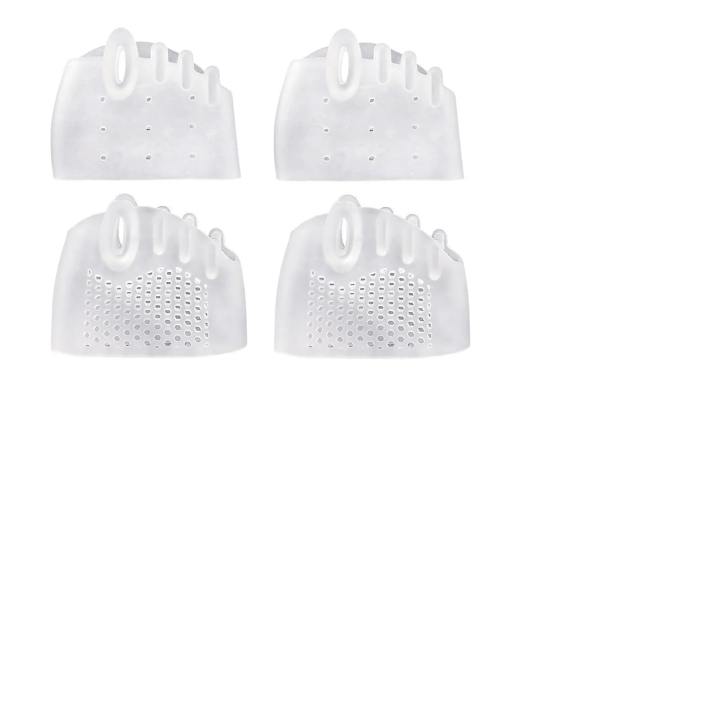 2/4/6/8/10Pcs Silicone Forefoot Pads Gel Insole Toe Separator Cushion Pain Relief Insoles Finger Toe Valgus Corrector Gel Pads