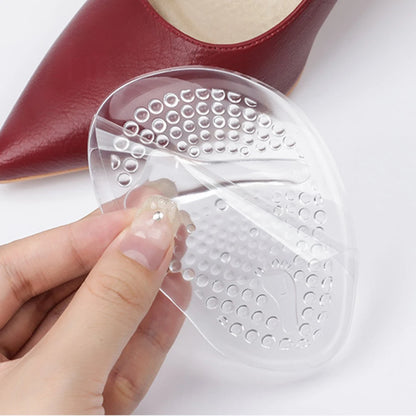 2Pair Silicone Metatarsal Pads for Shoes Non-Slip Self-Adhesive Forefoot Gel Foot Pads Sandals High Heels Shoe Insoles for Women