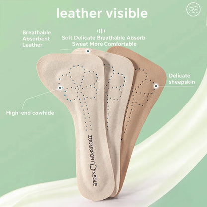 Leather Self-adhesive Insoles for Women High-heels Sandals Anti Slip Breathable and Sweat-absorbent Shoe Pad Adhesive Stickers