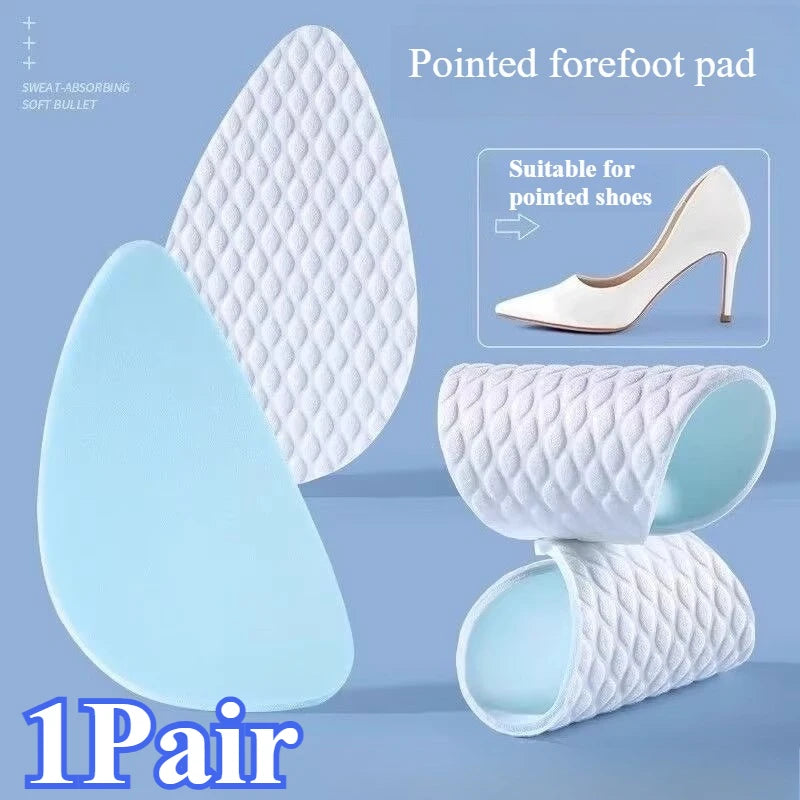 1/3/5Pair Disposable Forefoot Pad Sweat Absorbing Breathable Shoe Inserts Wood Pulp High Heels Soft Cushion Foot Pads