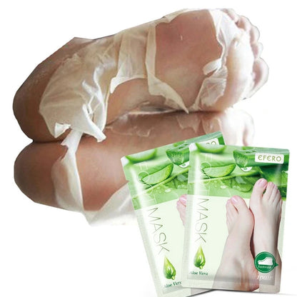 12pcs=6pair Dead Skin Remover Foot Mask Exfoliating Feet Mask Socks For Pedicure Peeling Heels Foot Mask Aloe Vera Feet Mask