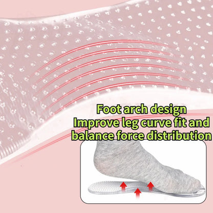 1Pair Seven Point Pad Self-adhesive Clip Shipping Silicone Insole Full Palm Exercise Thickened Ultra-soft Bottom Comfortable