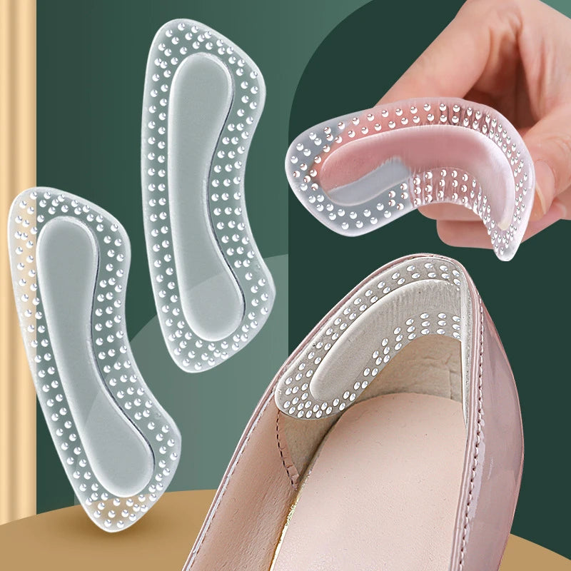 1/2/3/4/5Pairs Adjustable Size GEL Heel Protectors Women Silicone Cushion Non Slip Shoe Pads for High Heels Foot Care Insoles