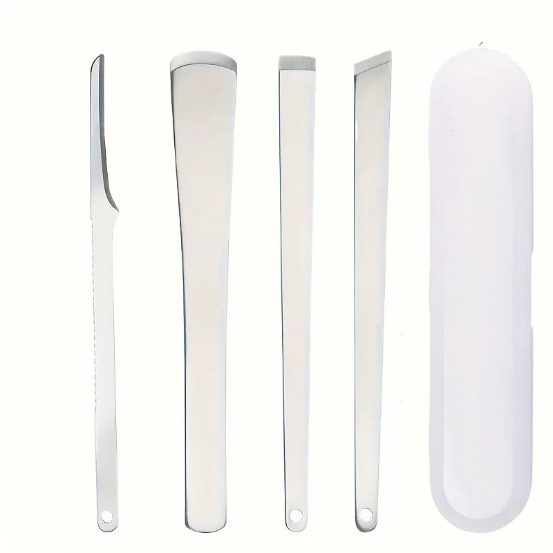 Stainless Steel Manicure Tool Set - Foot Cleaning and Care,Reusable Exfoliation, Foot Knife and Toe Scissors for Men and Women