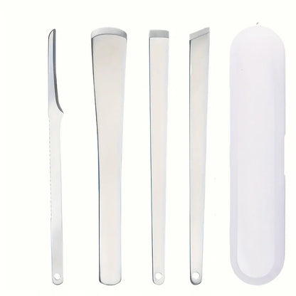 Stainless Steel Manicure Tool Set - Foot Cleaning and Care,Reusable Exfoliation, Foot Knife and Toe Scissors for Men and Women