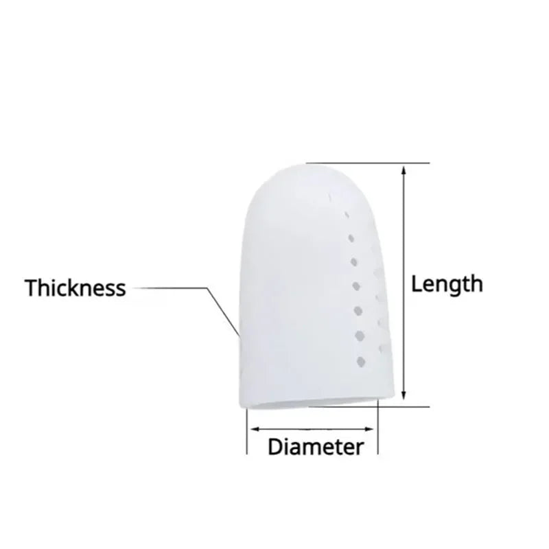 White Breathable Toe Protectors Sleeve Bunion Pads Cushion Big Toe Guards Silicone Toe Covers for Protection of Ingrown Toenails