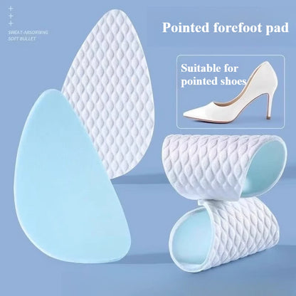 1/3/5Pair Disposable Forefoot Pad Sweat Absorbing Breathable Shoe Inserts Wood Pulp High Heels Soft Cushion Foot Pads