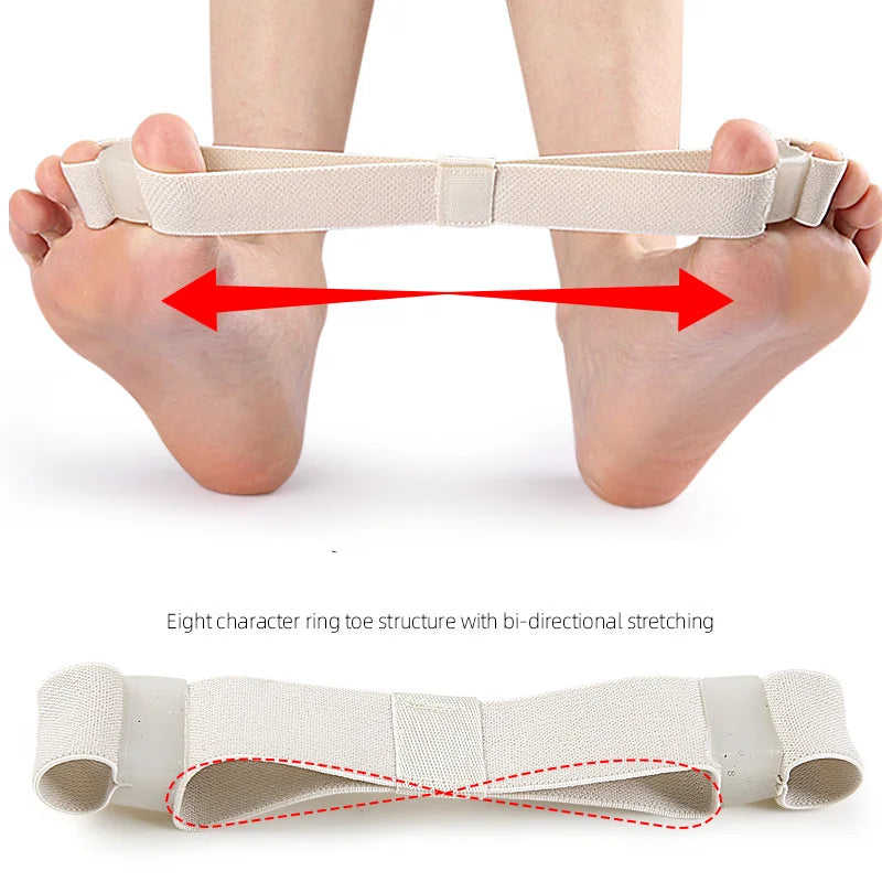 1Pcs Hallux Valgus Corrector Big Toe Stretcher Separator Bunion Pain Relief Belt Recovery Training Exerciser Strap Toe Separator