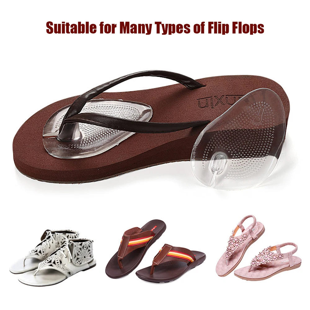 Gel Massage Insoles for Shoes Woman Man 4Pcs Silicone Forefoot Pads Slippers Sandals Flip-flop Non-slip Self-Adhesive Foot Pads