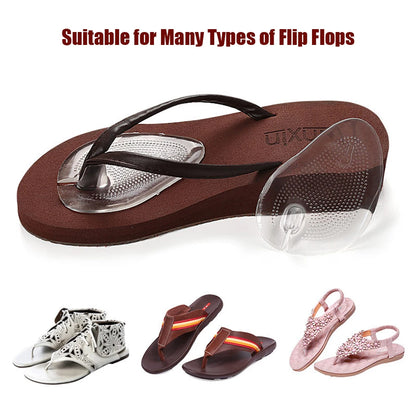 Gel Massage Insoles for Shoes Woman Man 4Pcs Silicone Forefoot Pads Slippers Sandals Flip-flop Non-slip Self-Adhesive Foot Pads